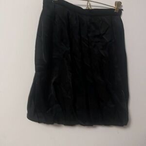 Prada Womens Black Pleated Mini Skirt‎ Size 40